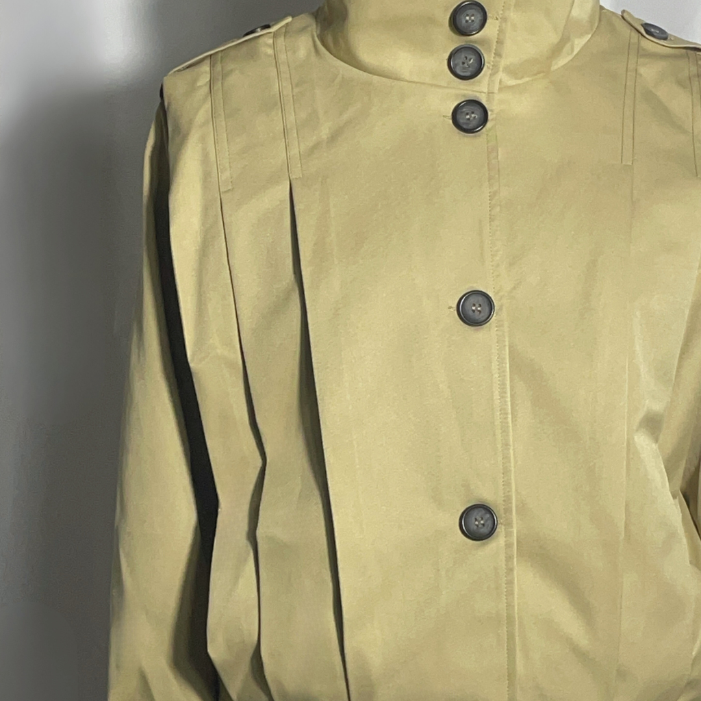 High Neck Pleated Jacket