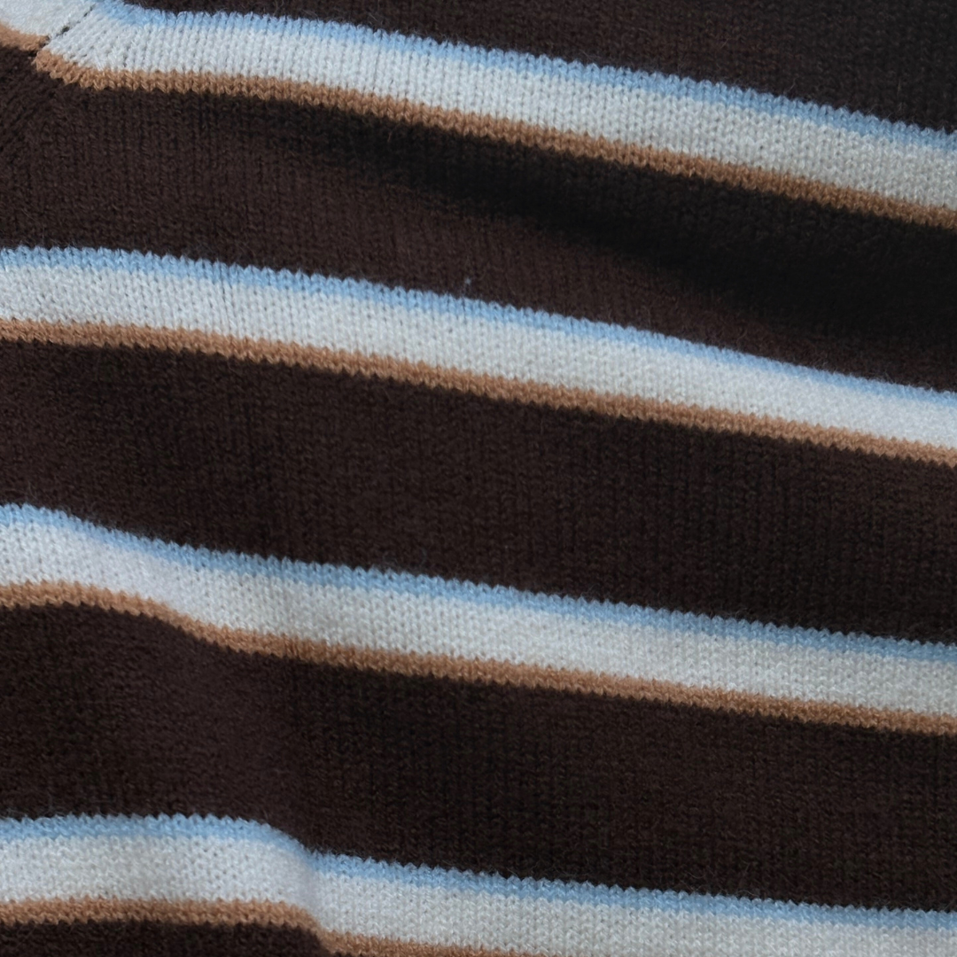 The Brown & Blue Striped Cardigan