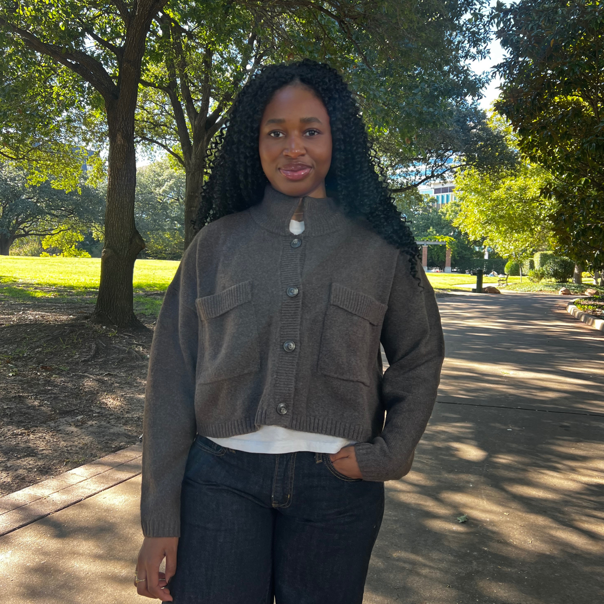 The High Collar Knit Cardigan