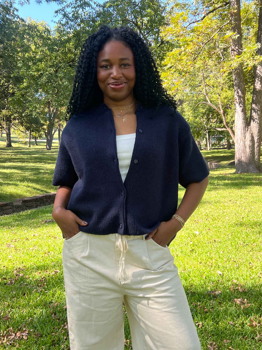 The Navy Cardigan