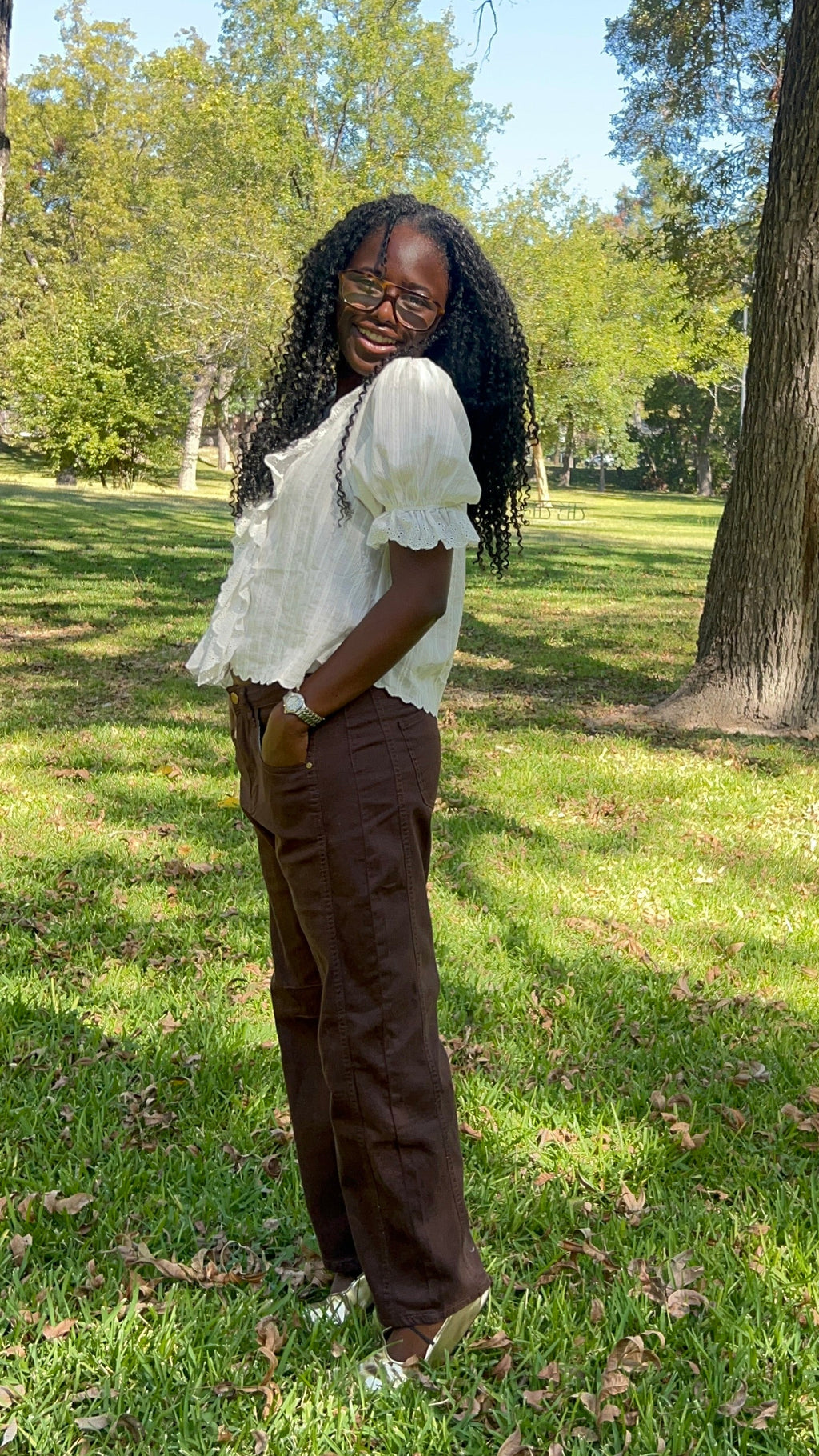 The White Ruffle Blouse