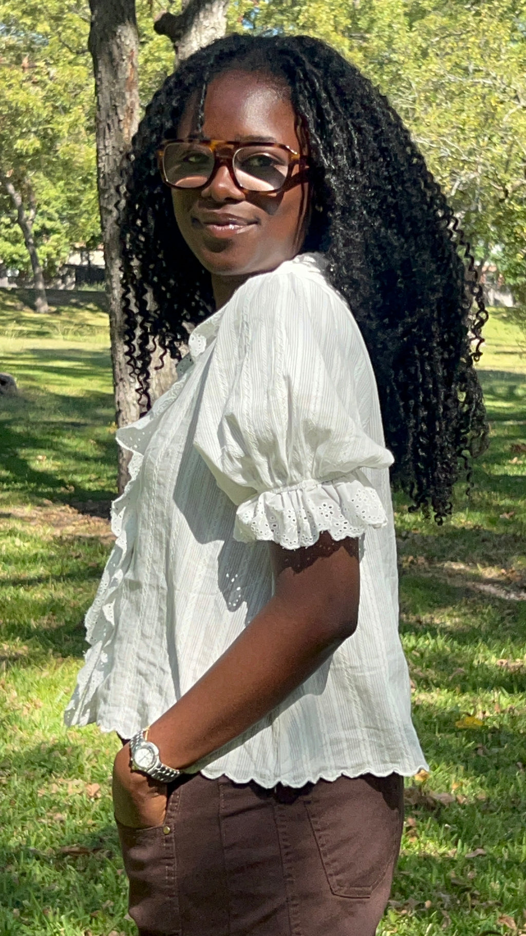 The White Ruffle Blouse