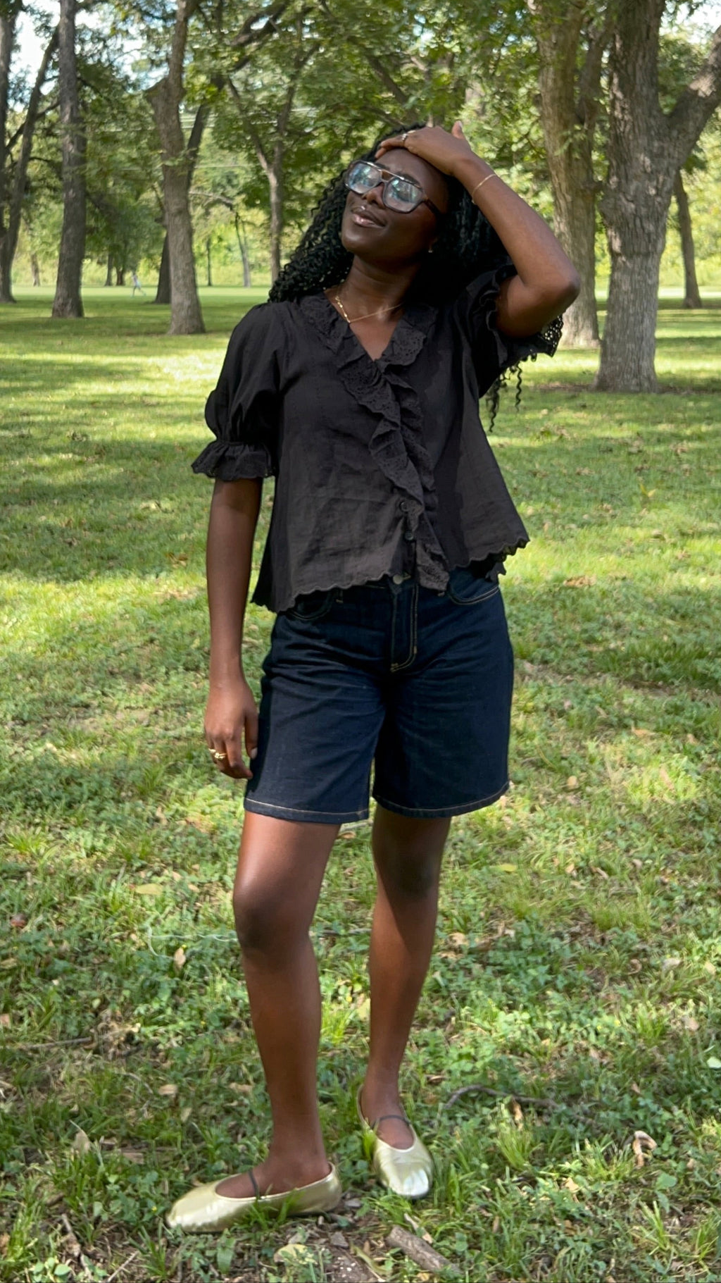 The Black Ruffle Blouse